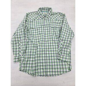 Magellan Outdoors Shirt Men L Pearl Snap Green Plaid L/S Fish Gear MagWick Loose